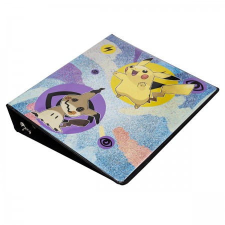 Pikachu & Mimikyu 2 colių segtuvas Pokémon kortelėms su 3 žiedais Ultra Pro